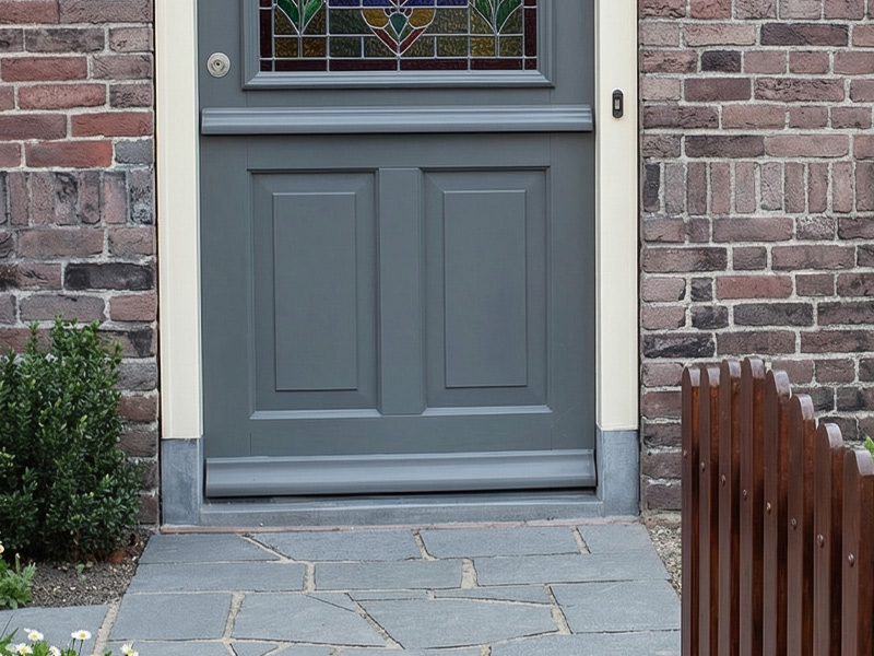 Hardstenen deurdorpel bij voordeur